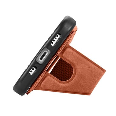 SKALO Xiaomi 13T/13T Pro Carbon Fiber Cover med kortholder - Brun