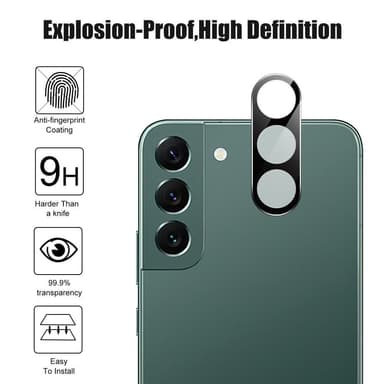 2-PAK SKALO Samsung S23 3D Kameralinse Beskyttelsesglas