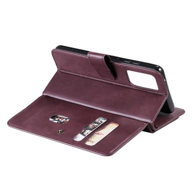 SKALO Samsung A52/A52s 10-RUM Flip Cover - Vin rød