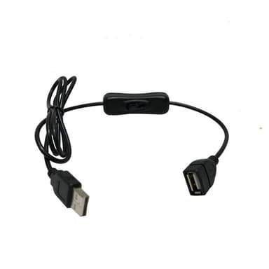 USB-kabel med kontakt - 28 cm, A-han til A-hun