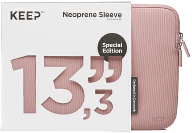 KEEP 13,3″ bærbar computer sleeve i neopren/tekstil (Rose Elegance)