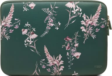 KEEP 13,3'' neopren sleeve til bærbar computer (Power Green Flower)