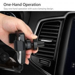 Trådløs Qi Telefon Oplader Til Bil - Fast Wireless Charger Bilholder