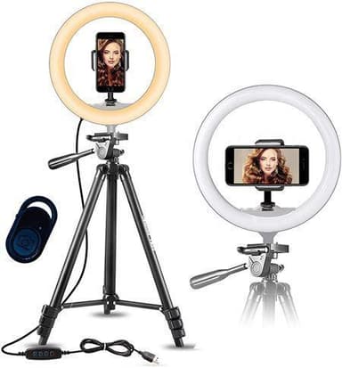 Ring Light Model 3366 til YouTube og Tik Tok | Med Stativ max. 167 cm & Bluetooth Fjernbetjening