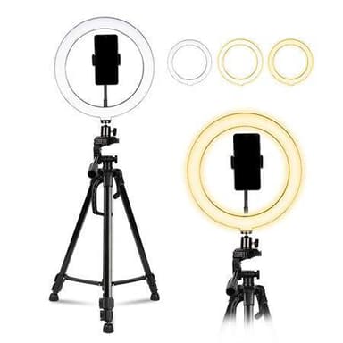 Ring Light Model 3366 til YouTube og Tik Tok | Med Stativ max. 167 cm & Bluetooth Fjernbetjening