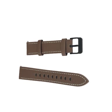 Armbånd i ægte læder Brun Garmin Vivoactive3 / Vivoactive 3 Music / Venu / Venu 2 Plus / Venu Sq, Huami Amazfit GTS 2E / GTS 2 Mini / GTS 2 / Pop Pro