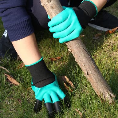 Havehandsker åndbare, slidbestandige til plantning/gravning 1 par MultiColor