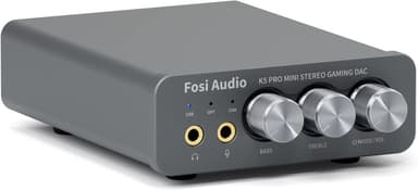 Fosi Audio K5PRO Gaming mini DAC-forstærker til PS5/PC/MAC, USB-C/Optisk/Koaksial til 3,5 mm/RCA