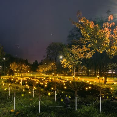 Solcelledrevet havebelysning Firefly med 8 LED-lys 4-pak Varm hvid