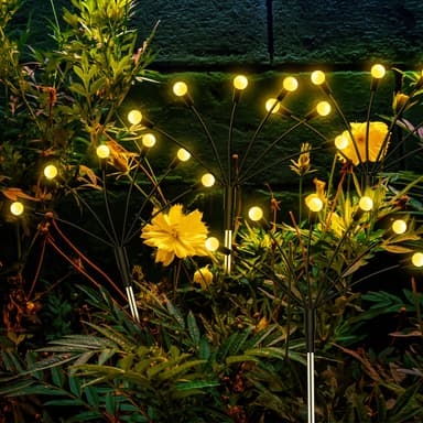 Solcelledrevet havebelysning Firefly med 8 LED-lys 4-pak Varm hvid