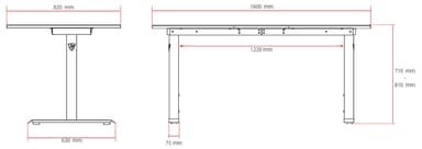 Arozzi Arena gaming skrivebord (mørkegrå)