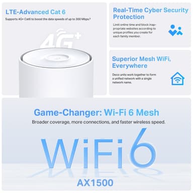 TP-Link Deco X10 4G+ WiFi 6 mesh-router (1-pak)