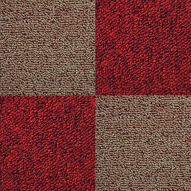 40 x Tæppefliser 10m2 / Skarlagenrød & Sand