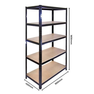 3 x 90 cm T-Rax sort metal reoler og arbejdsbænk