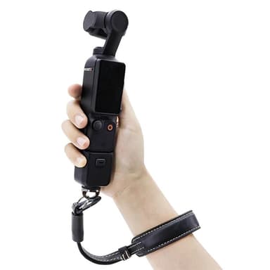 Læderhåndledsrem med skruebeslag til DJI Osmo Pocket 3 - Sort