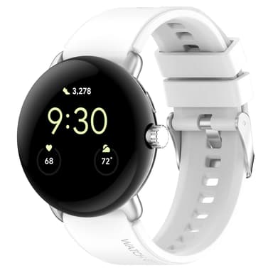 Silikone-armbåndsrem der er kompatibelt med Google Pixel Watch 1/2 Hvid