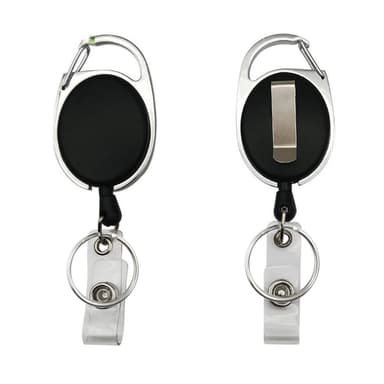 Udtrækkelig nøglering ID badge holder 2 pakker