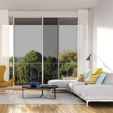 Vinduesfolie til beskyttelse af privatlivet og solafskærmning med spejleffekt 44,5x200 cm Sort