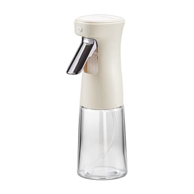 240 ml køkkenolie sprayflaske, olivenolie sprayflaske til Air Fryer, glasolie dispenserflaske Hvid