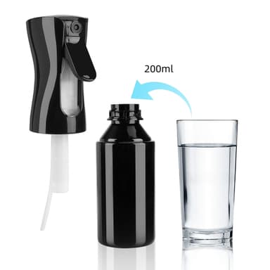 200 ml sprayflaske til hårstyling, rengøring, planter Sort