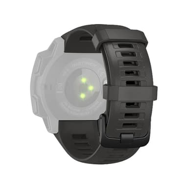 Silikonearmbånd til Garmin Instinct/Esports/Tide/Solar Sort