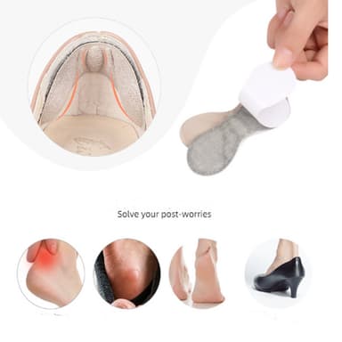Butterfly Heel Grip Hælpuder 1 par Beige