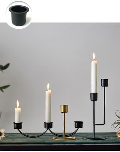 8-pak lysestager til DIY lysestager Sort
