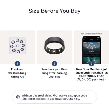 Oura Ring Gen3 Heritage smart-ring størrelse 11 (stealth)