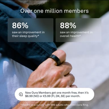 Oura Ring Gen3 Heritage smart-ring størrelse 11 (stealth)