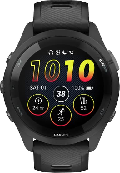 Garmin Forerunner 265 sportsur (sort)