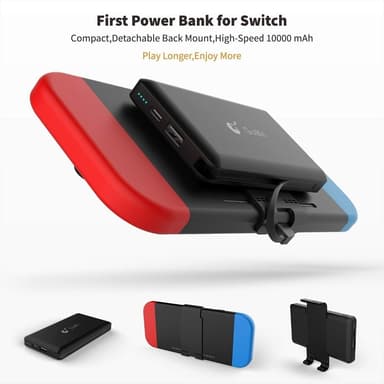 GULIKIT 10000mAh Power Bank med Back Clip til Nintendo Switch