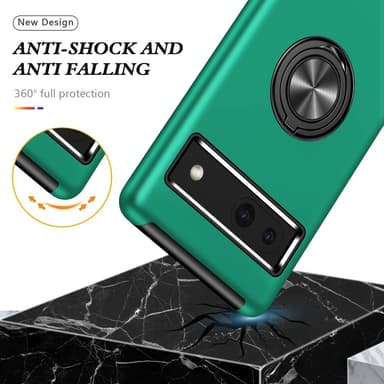 Til Google Pixel 8a Fingerring Kickstand Hybrid Taske
