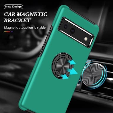 Til Google Pixel 8a Fingerring Kickstand Hybrid Taske