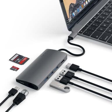 Satechi USB-C 4K Ethernet V2 Multiport USB-hub (Space Grey)