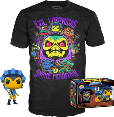 Funko Masters of the Universe actionfigur og t-shirt (Evil-Lyn)