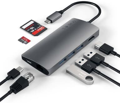 Satechi USB-C 4K Ethernet V2 Multiport USB-hub (Space Grey)