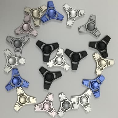 Fidget Spinner Star - Sort - Aluminium