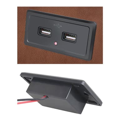 Biloplader Ladepanel med 2 USB-stik