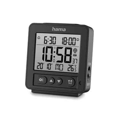 Hama Digital Vækkeur ""Rhodos"" DCF Sort