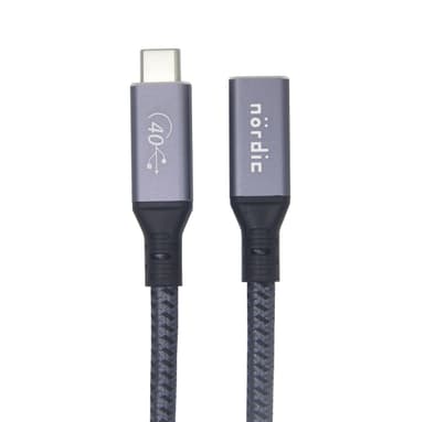 NÖRDIC USB 4 forlængerkabel 25cm 40Gbps 240W 8K60Hz