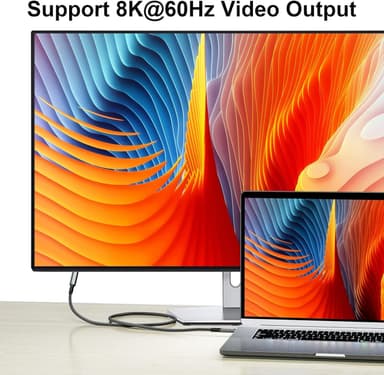 NÖRDIC USB 4 forlængerkabel 25cm 40Gbps 240W 8K60Hz