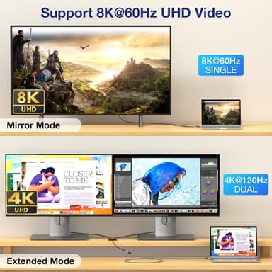 NÖRDIC USB 4 forlængerkabel 25cm 40Gbps 240W 8K60Hz