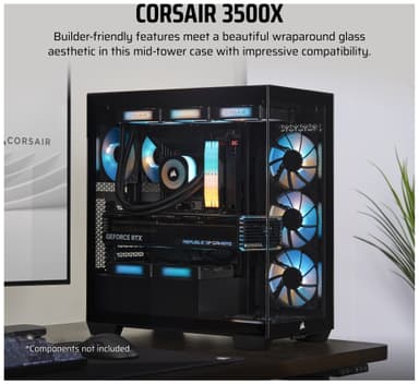 Corsair 3500X PC-kabinet (sort/glas)