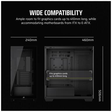 Corsair 3500X PC-kabinet (sort/glas)