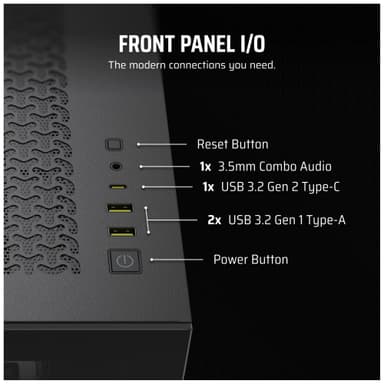 Corsair 3500X PC-kabinet (sort/glas)