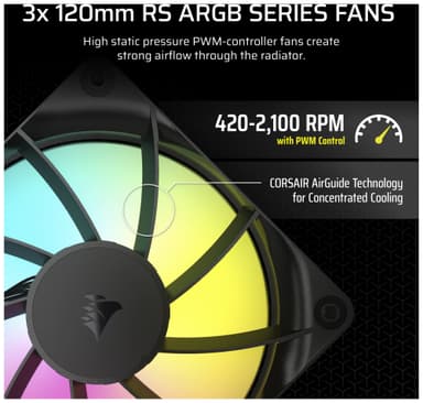 Corsair Nautilus 360mm RS ARGB CPU-vandkøler (sort)