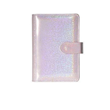 A6 Stjernehimmel Binder Notebook med Budgetark og Lynlåslomme Lilla