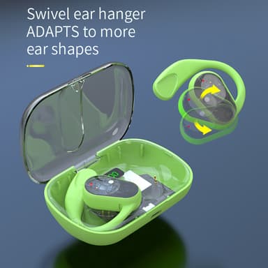 Non in Ear TWS/OWS trådløse Bluetooth-øretelefoner Øremonteret headset Sort