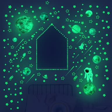 Glow in The Dark Moon Stars Stickers 849-Piece