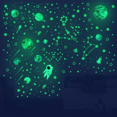 Glow in The Dark Moon Stars Stickers 849-Piece